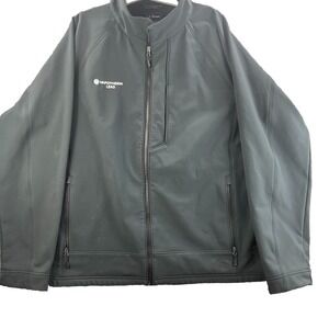 LL Bean Jacket Black Mens 2XL Full Zip Sweater Outdoors‎ Embroidered Mock Neck